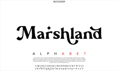 Luxury Marshland_Beauty alphabet letters font for logo