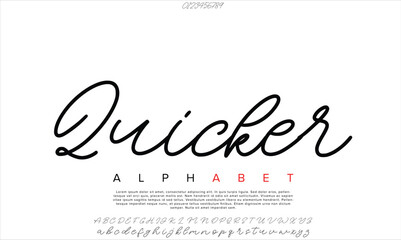 Luxury NCL Siost Quicker Demo alphabet letters font for logo