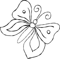 Butterfly with spread wings