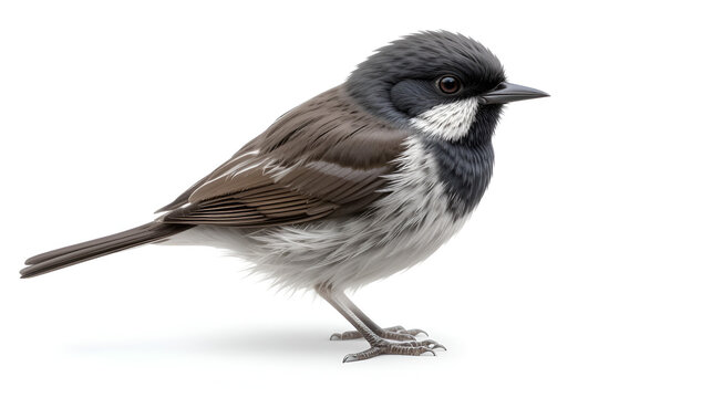 Dark-eyed junco sparrow bird 3D render icon isolated on white background