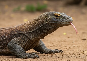 Fototapeta premium Komodo's Keen Gaze
