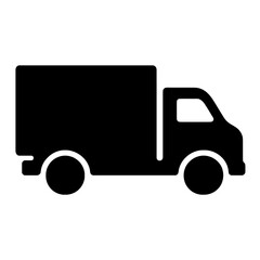 Delivery truck shipping transportation cargo vehicle moving service logistics distribution icon graphic vector