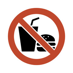 No junk food allowed sign vector illustration for diet and health awareness campaign design element