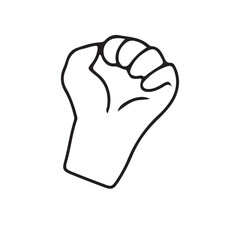 Hands poses. Black color outline vector illustration, on a white background. Concept of communication and expressions.