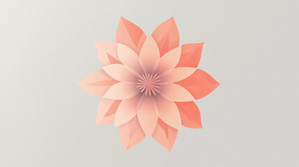A simple flower icon with Elegant pink lotus flower.