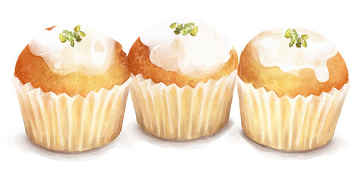 Muffin Thick Paint Illustration