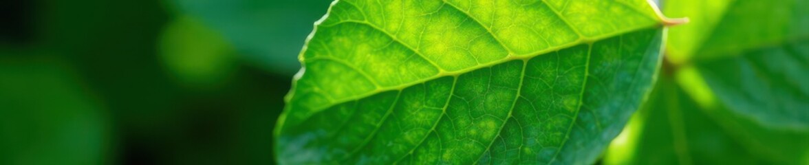 Fototapeta premium Sunlit jade leaf, glistening surface, sharp detail , lush, sunlit