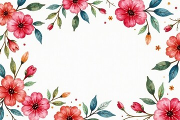 Watercolor flower motif, repeating floral backdrop, repeat, pastel