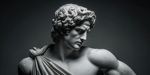 Marble Sculpture in Studio Black Background is a premium-quality stock image ideal for use in lifestyle blogs, health content, promotional campaigns, and editorial publications.