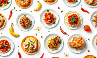 Flatlay Food Photography: Delicious Brunch - Flatlay food photography