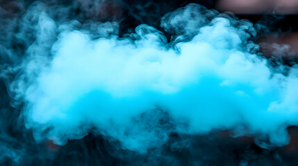 Abstract image of vibrant blue smoke billowing against a dark background, ideal for artistic and design projects.