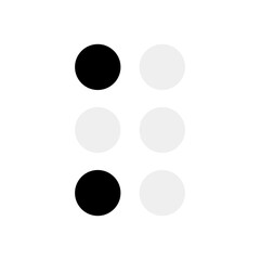 Illustration of English Braille Alphabet A to Z