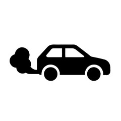 Car pollution emissions smog smoke exhaust vehicle transport environment climate change icon graphic