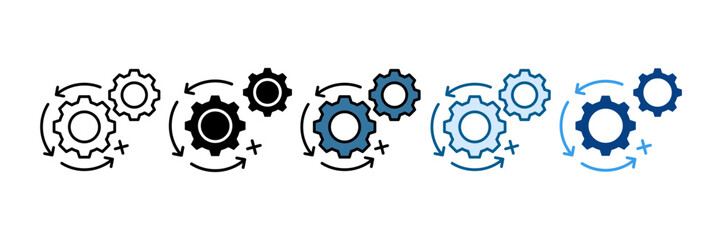 Operational Disruption Icon Set Multiple Style Collection