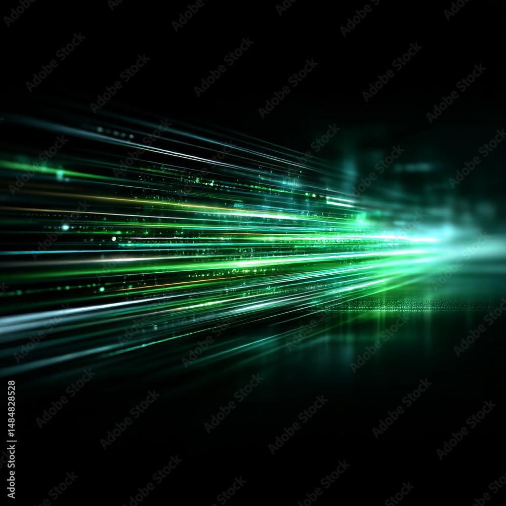 Poster Abstract Motion: Digital Stream of Data and Lights, Speeding Through Darkness