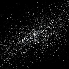 A Dazzling Cosmic Symphony: An Abstract Milky Way of Sparkling Stars Against a Deep, Dark Canvas.