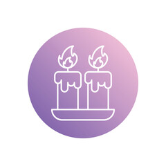 Candle icon vector stock illustration