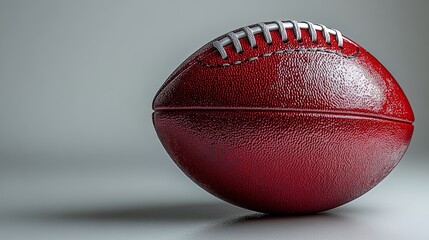 Realistic Close-Up of Classic American Football on Smooth Surface