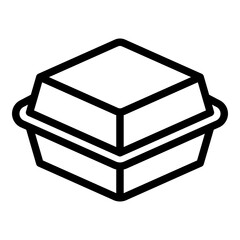 Lunch box icon. Vector line icon