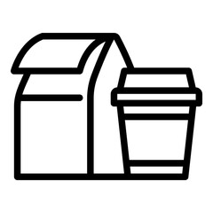 Takeaway icon. Vector line icon