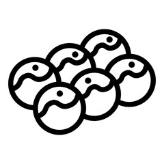 Takoyaki icon. Vector line icon