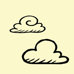 set of clouds.set of clouds icons. Vector illustration of clouds.set of colorful clouds.weather icon set. Set of weather icons.clouds computing concept. Cloud computing icon. clouds pattern background
