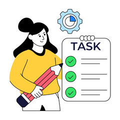 Premium download illustration of task list