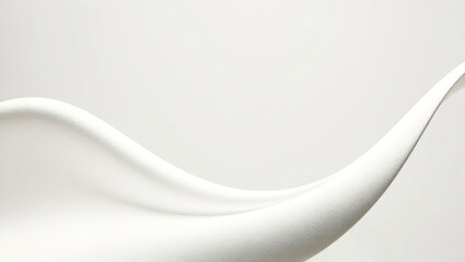 Abstract Minimalist White Curved Shape