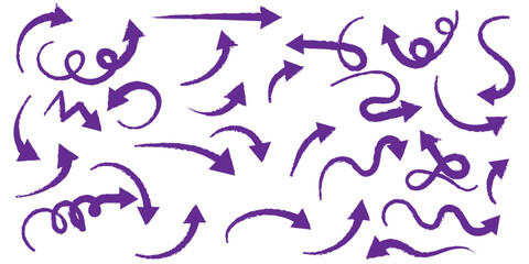 Set of simple lines hand drawn black arrows in various style. Set of simple of hand drawn black arrows. Set of simple lines hand drawn black arrows. Various of simple lines arrows collection