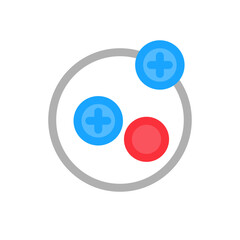 isotope simple flat icon illustration