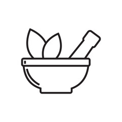 Mortar Pestle Vector Icon
