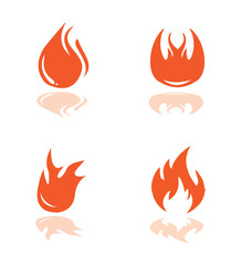 Set Icon Flames full color