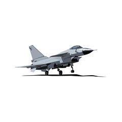 Military jet aircraft illustration template