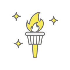 Olympic Flame icon vector stock illustration