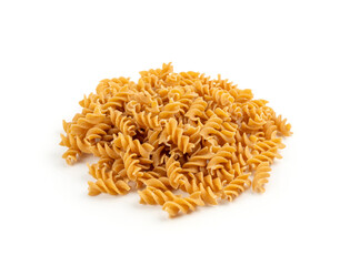 Raw Brown Pasta, Wholegrain Fusilli, Dry Whole Grain Noodle, Raw Spelt Macaroni, Healthy Italy Food