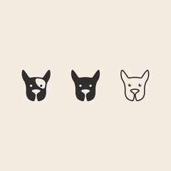 Modern Geometric Dog Icon Set