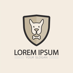 Abstract Dog Face Logo Vector