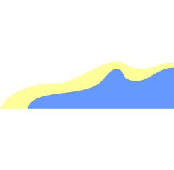 footer wave blue and yellow