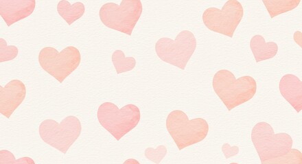 Delicate pink hearts pattern