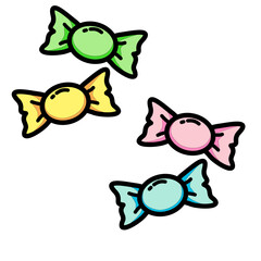 colorfull candy icon set
