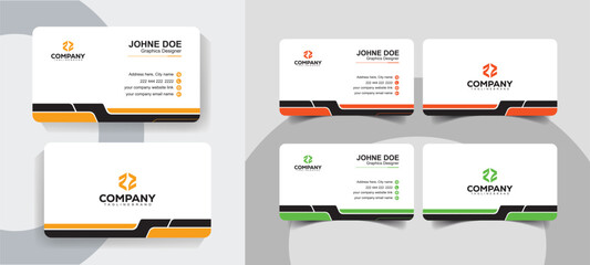 Minimal and Clean Business Card Design Modern Vector Template. Minimalist professional business card layout for all businesses.	