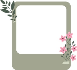 Fototapeta premium Aesthetic Polaroid Photo Frame
