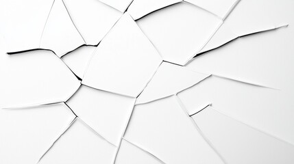 A white background with black cracks.