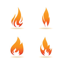 Set Icon Flames full color