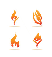 Set Icon Flames full color
