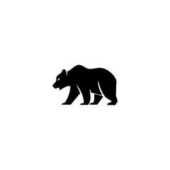 Big  bear or Grizzly. Hand drawn vector illustration. Vintage image of a wild animal.