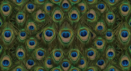 Obraz premium Peacock feather texture background