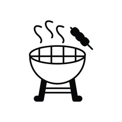 Barbecue icon vector stock illustration
