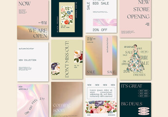 Soft Pastel Social Media Set