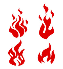 Set Icon Flames full color